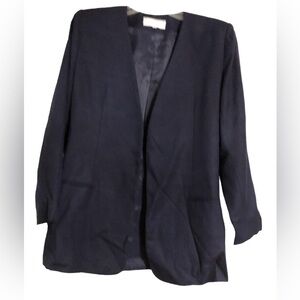 Open front navy blazer size 4
